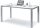 Schreibtisch 4-Fuß Basic EVO Dekor weiß, Gestell Alusilber RAL 9006B 1800 x T 800 x H 730 mm