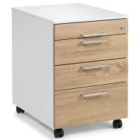 Rollcontainer EVO Korpus Dekor weiß, Fronten...
