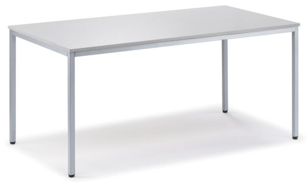 Schreibtisch BASE L Tischplatte lichtgrau, Gestell lichtgrau, RAL 7035B 1600 x T 800 x H 720 mm
