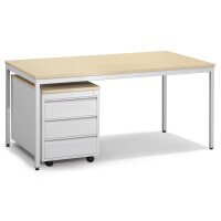Schreibtisch BASE L mit Rollcontainer 1 Schreibtisch, 1...