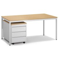 Schreibtisch BASE L mit Rollcontainer 1 Schreibtisch, 1...
