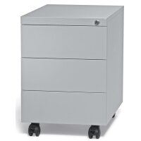 Rollcontainer BASE L Stahl, Alusilber RAL 9006B 390 x H...