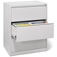 Hängeregistraturstahlschrank BASE L pulverbeschicht, Lichtgrau RAL 7035B 840 x H 1020 x T 620 mm