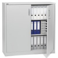 Flügeltürenschrank BASE L Stahl, Korpus lichtgrau, Türen lichtgrauB 800 x H 1200 x T 420 mm