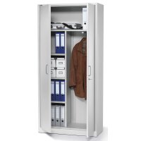 Flügeltürenschrank BASE L Stahl, Korpus lichtgrau, Türen lichtgrauB 920 x H 1950 x T 420 mm