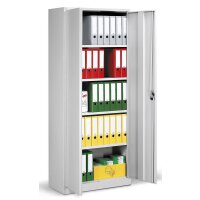 Flügeltürenschrank BASE L Stahl, Lichtgrau RAL...