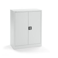 Flügeltürenschrank BASE L Stahl, Lichtgrau RAL...