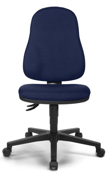 Bürostuhl COMFORT P Fußkreuz Polyamid schwarzStoff Basic G blau