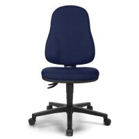 Bürostuhl COMFORT P Fußkreuz Polyamid schwarzStoff Basic G blau