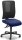 Bürodrehstuhl APERTO ohne Armlehnen Fußkreuz Polyamid, schwarzStoff Basic G, blau