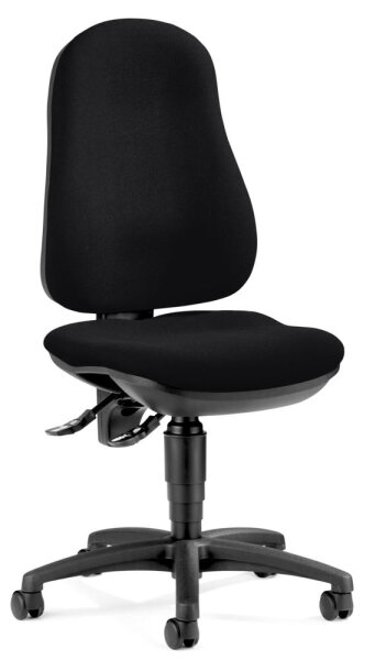 Bürostuhl BASE ART 70 ohne Armlehnen Fußkreuz Polyamid schwarzBezug Stoff Basic MP, Farbe schwarz