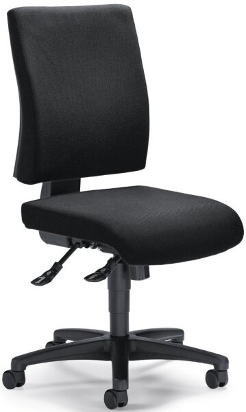 Bürodrehstuhl COMFORT R ohne Armlehnen Fußkreuz Polyamid schwarzBezug Stoff, Basic G schwarz