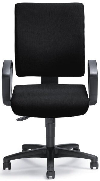 Bürodrehstuhl COMFORT R mit Armlehnen Fußkreuz Polyamid schwarzBezug Stoff, Basic G schwarz