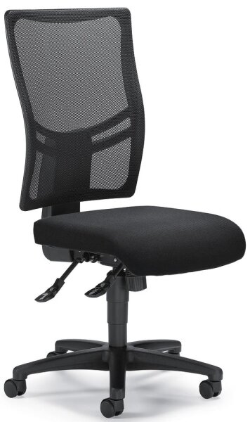Bürodrehstuhl COMFORT R NET BIG ohne Armlehnen Fußkreuze Polyamid schwarzBezug Stoff Basic G, Farbe schwarz
