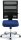Bürostuhl ecoNet ohne Armlehnen Ergo-Rückenlehne, Fußkreuz Aluminium poliertBezug Basic T, Fabe blau