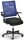 Bürostuhl SITNESS 60-3D NET mit Armlehnen Fußkreuz Polyamid schwarzBezug Stoff Basic T, Farbe blau
