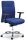 XXL-Drehstuhl BIG STAR 10 mit Armlehnen Fußkreuz Aluminium poliertBezug Stoff Basic W, Farbe blau