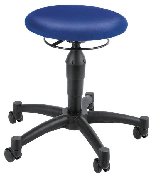 Sitzhocker SITNESS 10 Fußkreuz Polyamid schwarzBezug Softex S, Farbe blau