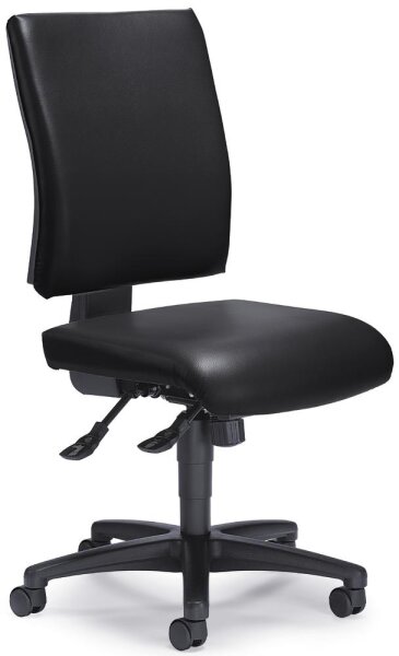 Bürostuhl COMFORT R SOFTEX, abwaschbar Fußkreuz Polyamid schwarzBezug Softex S, Farbe schwarz