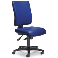 Bürostuhl COMFORT R SOFTEX, abwaschbar Fußkreuz Polyamid schwarzBezug Softex S, Farbe blau