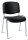 Besucherstuhl ISO 4-Fuß Gestell doppelt verchromtBezug Stoff Basic D, Farbe schwarz