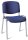 Besucherstuhl ISO 4-Fuß Gestell verchromtBezug Stoff Basic D, Farbe blau