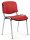 Besucherstuhl ISO 4- Fuß Gestell verchromtBezug Kunstleder,  Farbe rot