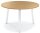 Konferenztisch DESKIN RIO Platte Dekor Buche, Gestell Weiß RAL 9016Durchmesser 1200 mm, Höhe 735 mm