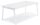Konferenztisch DESKIN RIO Platte Dekor Weiß, Gestell Weiß RAL 9016B 1200 x T 800 x H 735 mm