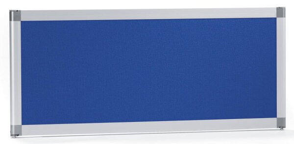 Tischtrennwand /Tischstellwand MIAMI schallabs. Stoffbespanntes Element mit Akustikschutz, blauH 350 x B 800 x T 22 mm