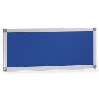 Tischtrennwand /Tischstellwand MIAMI schallabs. Stoffbespanntes Element mit Akustikschutz, blauH 350 x B 800 x T 22 mm