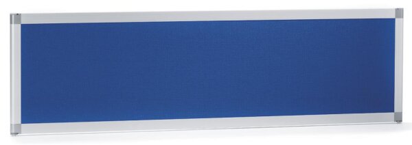 Tischtrennwand /Tischstellwand MIAMI schallabs. Stoffbespanntes Element mit Akustikschutz, blauH 350 x B 1200 x T 22 mm