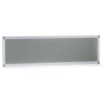 Tischtrennwand /Tischstellwand MIAMI schallabs. Stoffbespanntes Element mit Akustikschutz, grauH 350 x B 1200 x T 22 mm