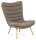 Lounge-Sessel OAK Massivholzfüße in Eiche lackiertStoff Basic AC grau-meliert