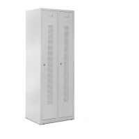 Garderobenspinde ohne Unterbau Korpus und Türen Lichtgrau RAL 7035H 1700 x B 590 x T 500 mm