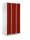 Garderobenspinde ohne Unterbau Korpus Lichtgrau, Türen RubinrotH 1700 x B 870 x T 500 mm