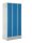 Garderobenspinde mit Sockel Korpus Lichtgrau, Türen LichtblauH 1800 x B 870 x T 500 mm