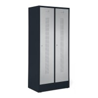 Garderobenspinde mit Sockel Korpus Anthrazit RAL7021,...
