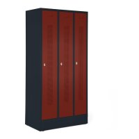 Garderobenspinde mit Sockel Korpus Anthrazit RAL7021,...