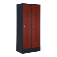 Garderobenspinde mit Sockel Korpus Anthrazit RAL7021,...