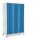Garderobenspinde mit Füßen Korpus Lichtgrau, Türen LichtblauH 1800 x B 1185 x T 500 mm