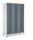 Garderobenspinde mit Füßen Korpus Lichtgrau, Türen BlaugrauH 1800 x B 1185 x T 500 mm