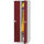 Garderoben-Stahlspind SP PROFI SYSTEM Korpus lichtgrau, Türen rubinrotB 590 x H 1700 x T 500 mm