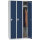 Garderoben-Stahlspind SP PROFI SYSTEM Korpus lichtgrau, Türen dunkelblauB 870 x H 1700 x T 500 mm