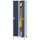 Garderoben-Stahlspind SP PROFI SYSTEM mit Füßen Korpus lichtgrau, Türen dunkelblauB 590 x H 1800 x T 500 mm