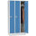 Garderoben-Stahlspind SP PROFI SYSTEM mit Sockel Korpus lichtgrau, Türen lichtblauB 870 x H 1800 x T 500 mm