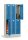 Doppelstöckiger Garderoben-Stahlspind mit Sockel Korpus Lichtgrau, Türen Lichtblau RAL 50123 x 2 Abteile, H 1800 x B 870 x T 500 mm
