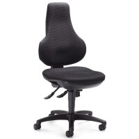 Bürostuhl COMFORT FIT ohne Armlehnen Polyamid Fußkreuz schwarzBezug Stoff Basic BB, Farbe schwarz