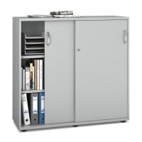 Schiebet&uuml;renschrank MULTI M pro Dekor lichtgrauB...