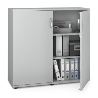 Flügeltürenschrank MULTI M pro Dekor lichtgrauB 1200 x H 1140 x T 420 mm